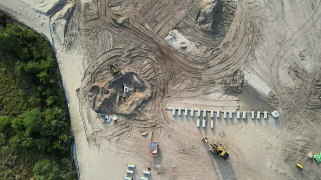 aerial view of South Florida land development infrastructure installation