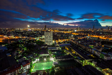 background view of the sky is close,with various colors changing according to the weather(orange, red,yellow,pink,blue)is a natural beauty