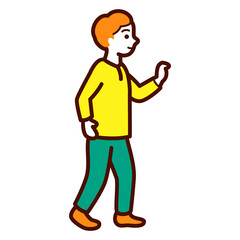 歩いている人のイラスト