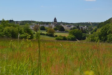 Fototapeta na wymiar Abbaye de Fontevraud, paysage de campagne