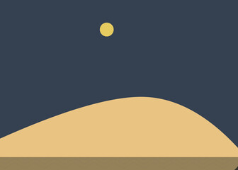 Geometric landscape generative art poster illustration