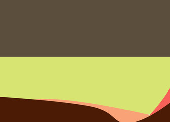 Obraz premium Geometric landscape generative art poster illustration