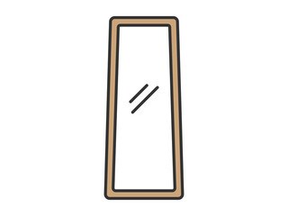 スタンドミラーのアイコンイラスト