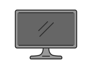 液晶テレビのアイコンイラスト