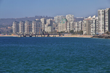The beach of Vina del Mar, Chile