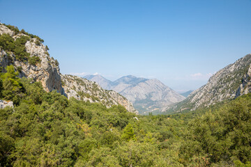Fototapeta na wymiar Mountain view from Termessos ancient city near Antalya, Turkey