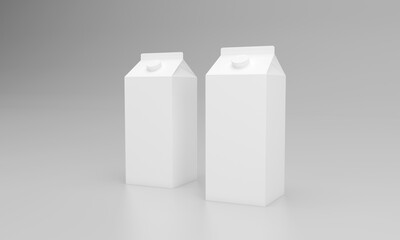 Milk Pack Packaging Packet Design 3D Rendered