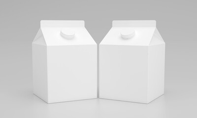 Milk Pack Packaging Packet Design 3D Rendered