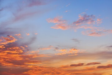 sunset in the sky