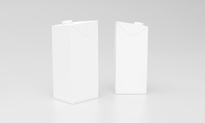 Milk Pack Packaging Packet Design 3D Rendered