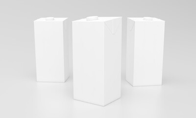 Milk Pack Packaging Packet Design 3D Rendered