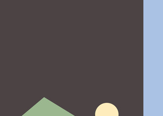 Geometric landscape generative art poster illustration