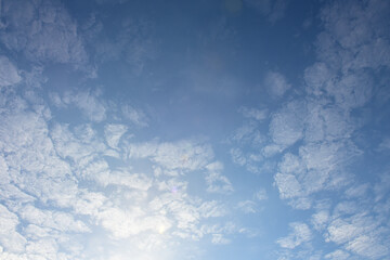 Blue sky and white clouds for background