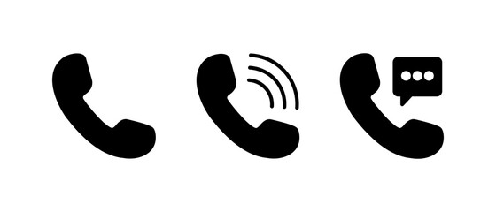 Call icon set, Phone icon vector