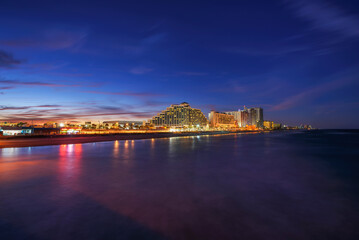Fototapeta na wymiar Night skyline of Daytona Beach in Florida, USA