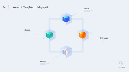 Naklejka premium Minimalistic infographic presentation slide.