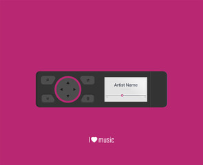 Vector Music Player. Flat style illustration