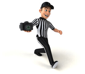 Fun 3D Illustration of an american Referee