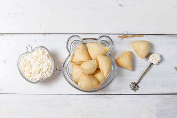 Homemade delicious cottage cheese cookies.