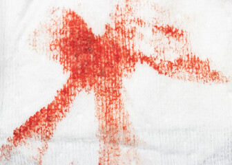 blood stains on white material