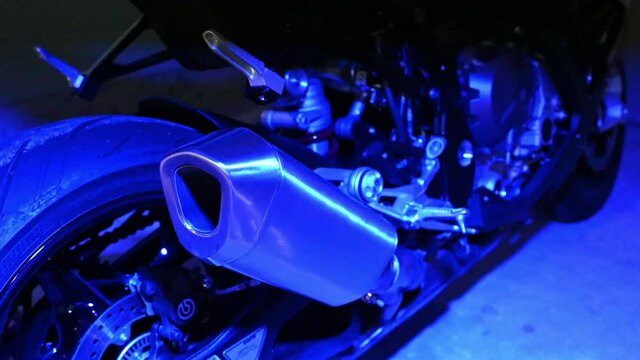 close-up of rocket motorcycle pulled over for speeding violation