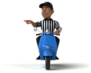 Fun 3D Illustration of an american Referee