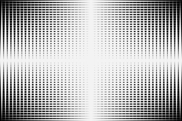 op art radiant black and white contrast blackground, art illusion geometric square form.