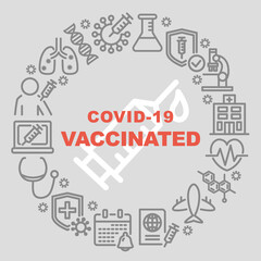 新型コロナウイルス　ワクチン接種済アイコン