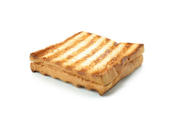 Tasty grilled sandwich isolated on white background