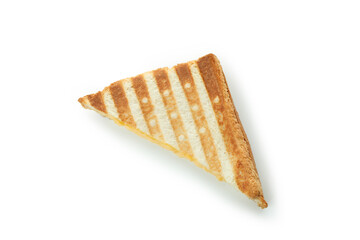 Tasty grilled sandwich isolated on white background