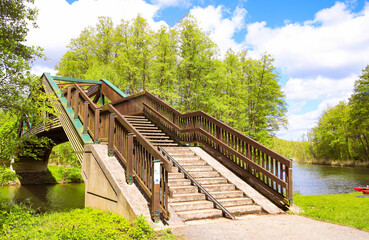 The Woblitz Bridge near Himmelpfort, federal state brandenburg - Germany