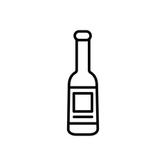 Alcohol drink, wine line icon. Drink abstract concept. Trendy flat style isolated symbol, can be used for: illustration, outline, logo, mobile, app, emblem, design, web, ui, ux, gui. Vector EPS 10
