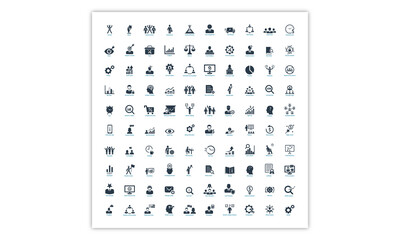 Business and marketing icons set. Flat vector art simple isolated.