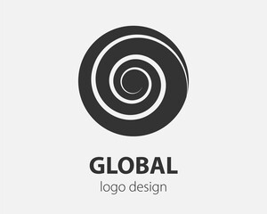Swirl logo design element. Vector logotype company.