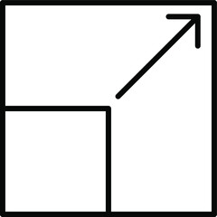 Expand vector icon isolated on transparent background