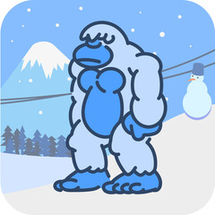 Yeti monster urban legend. Winter is coming