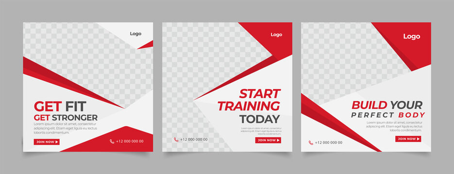 Gym Fitness social media post template