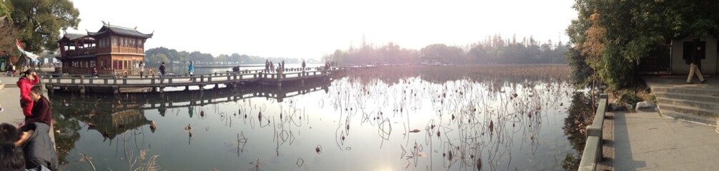 Panorama von Park in Hangzhou, China