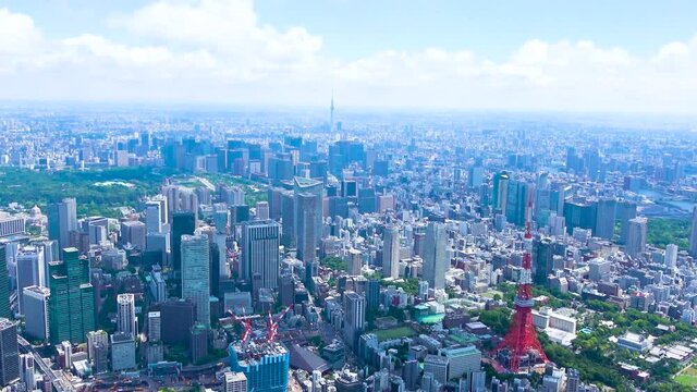Tokyo - 東京都心 空撮映像
