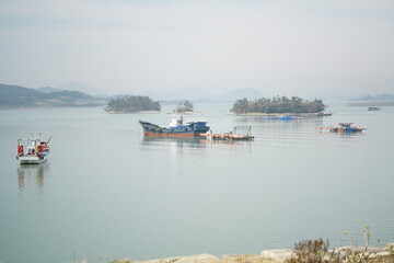 Fototapeta na wymiar 2021년 3월 신안군 지도읍에서 촬영한 바다