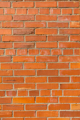 Obraz premium Brick wall with red brick, red brick background.