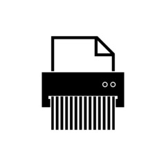 Paper shredder icon isolated on white background