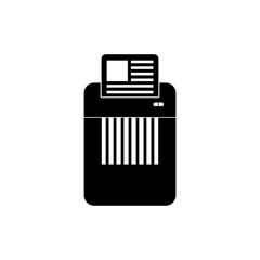 Paper shredder icon isolated on white background