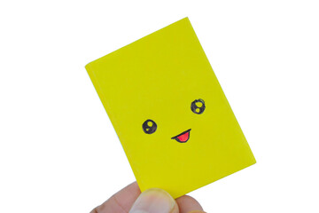 Pair of book made with small craft paper and nicely placed on a paper background