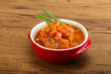 Meat goulash with vegetables