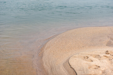 beach sea with sand nature blue water tropical beach on summer holidays