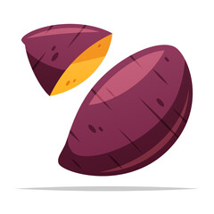 Sweet potato vector isolated illustration