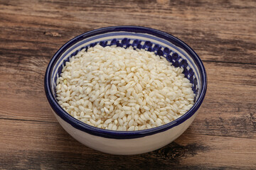 Raw arborio rice for Risotto