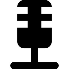 Obraz premium Mic Vector Solid Icon