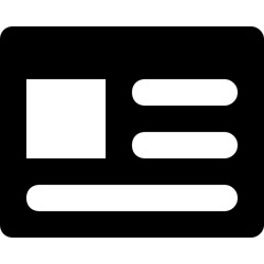 Id Card Vector Solid Icon